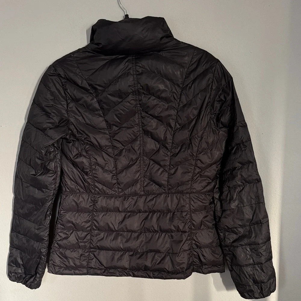 Women's Black Michael Kors Packable Down Quilted Jacket Size Small